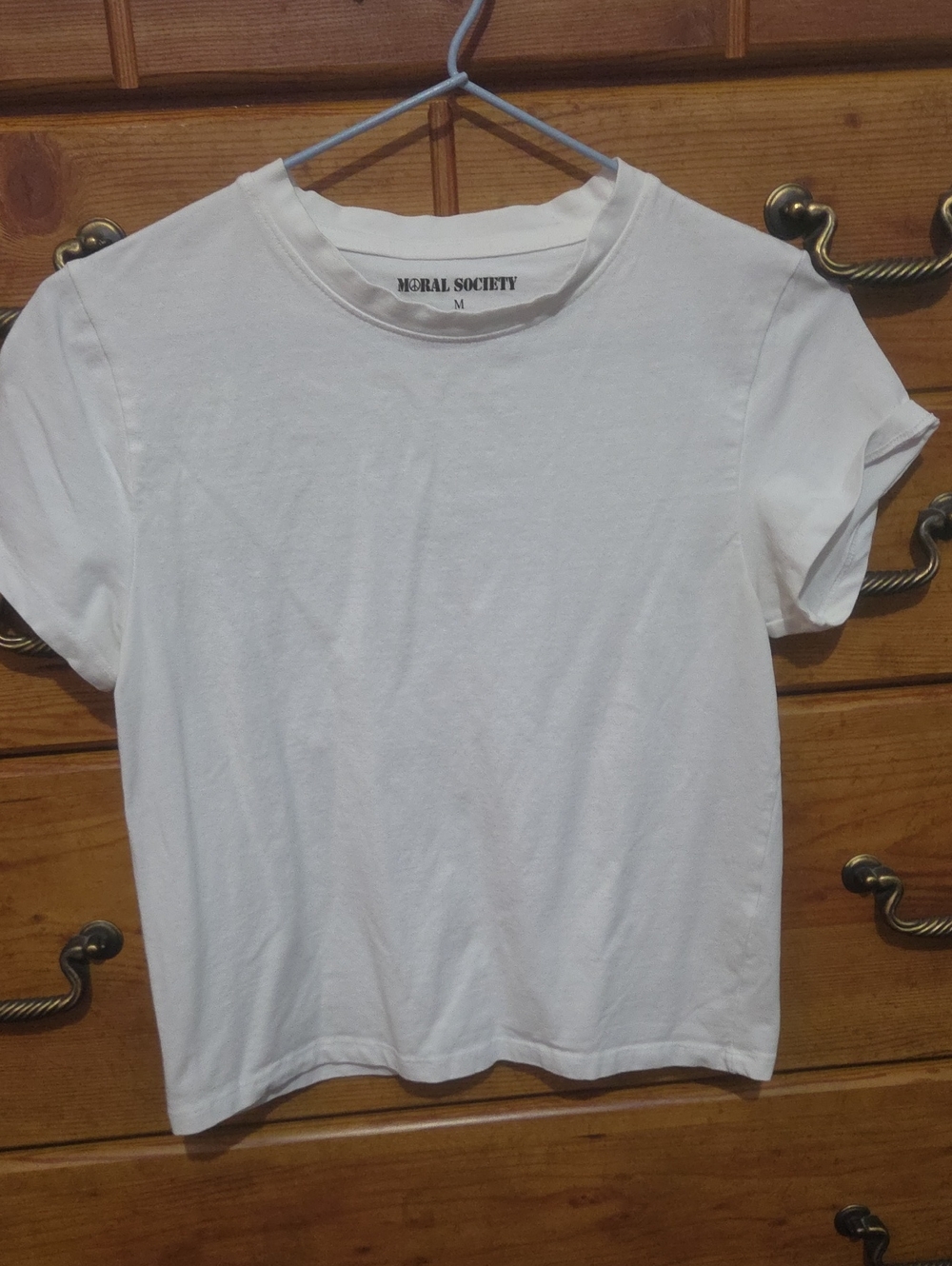 Women's Cropped Crewneck Tee in White